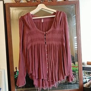 free people gypsy button top.